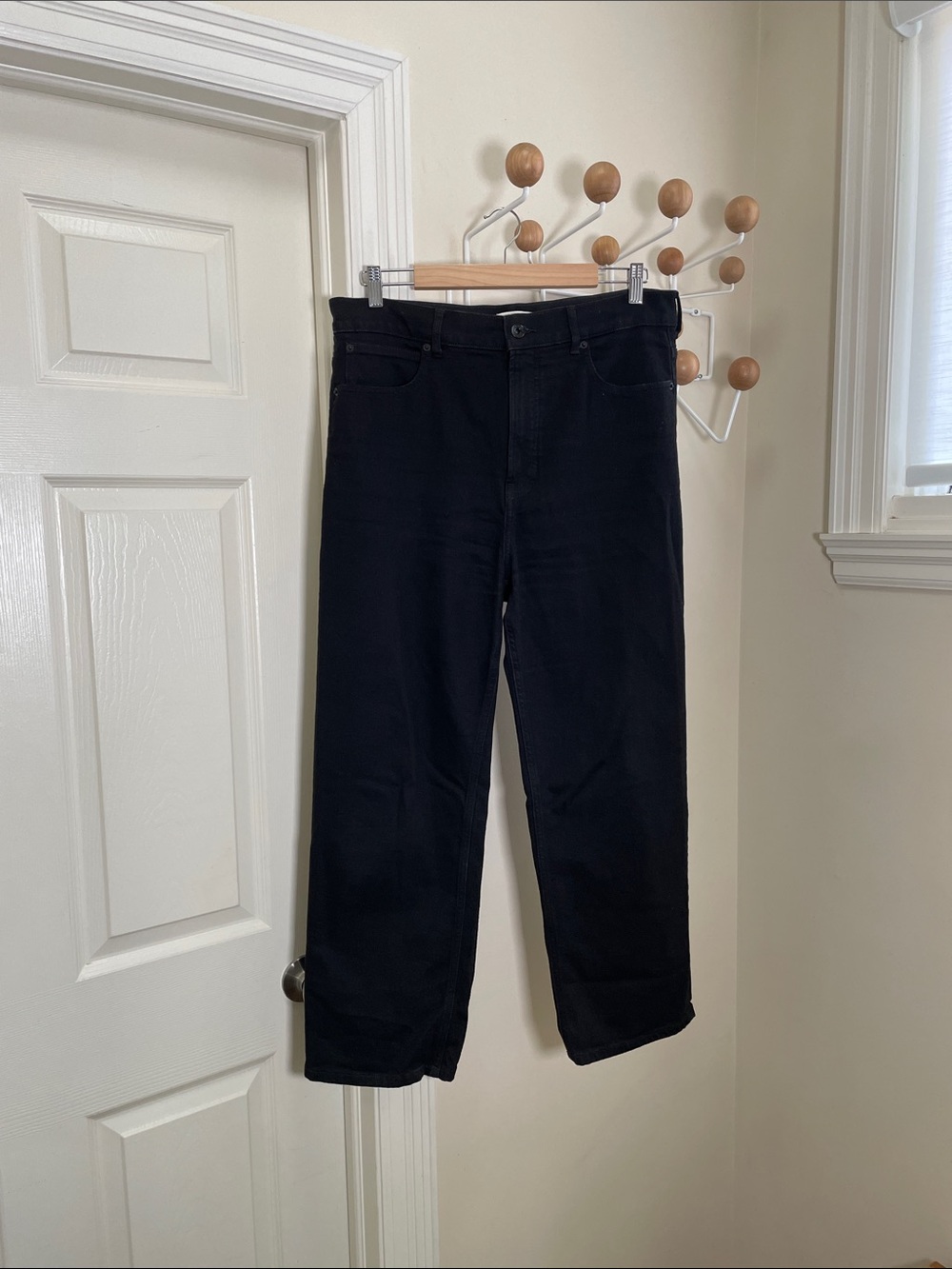 Everlane - Organic Cotton Wide Legged Straight Denim Jeans - Black - 31R